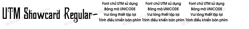 UTM Showcard Regular字体转换